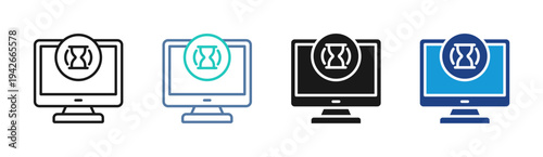 Stream Timer icon set multiple style collection