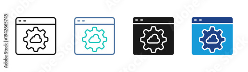 Stream System icon set multiple style collection