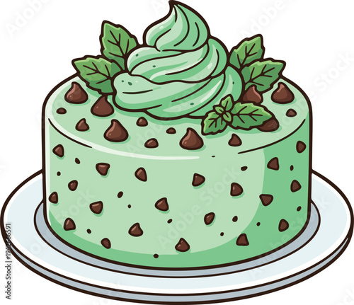 Mint Chocolate Chip Cake