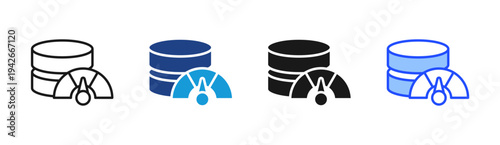 Music Streaming icon set multiple style collection