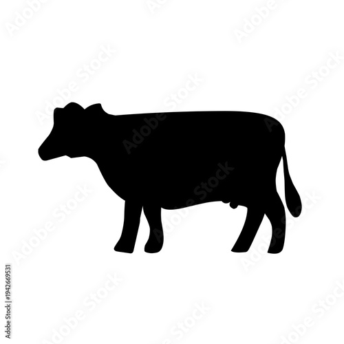 Silhouette of a cow 