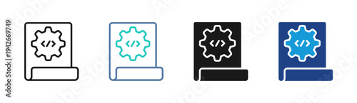Source Control icon set multiple style collection