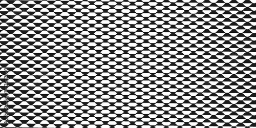 Geometric pattern based on squares on a white background.Seamless in one direction.Short fade out. 40 figures in height. The radial transformation method.