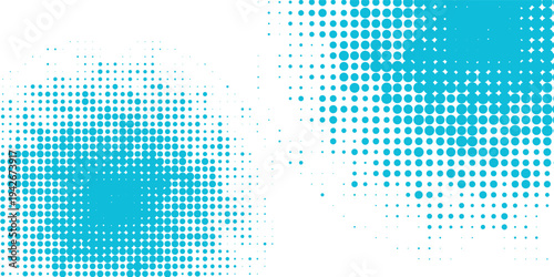 Transparent Vector Gradient Blue Color Halftone Background Staggered Dots Pattern modern dotted arts abstract