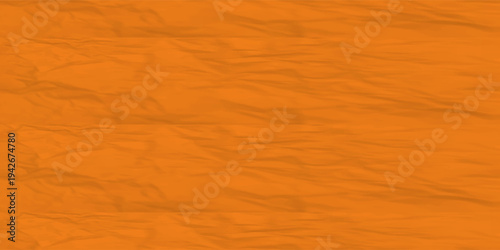 A crumpled orange sheet with a torn edge isolated on a white background.