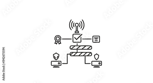 Network Security and Data Protection System with Wireless Connectivity.