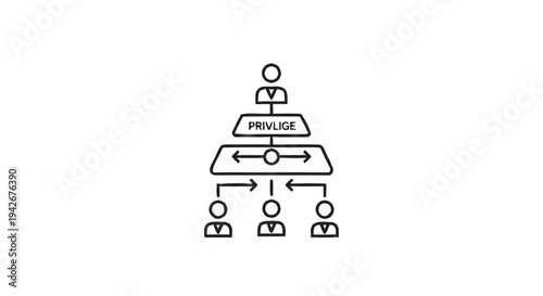 Organizational Hierarchy and Management Structure Icon.