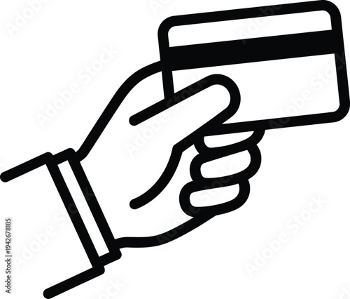 Hand holding a credit card