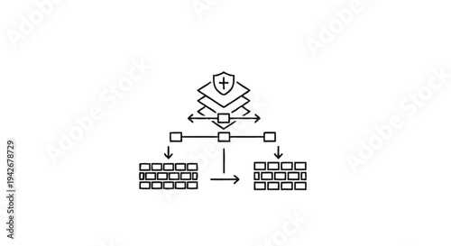 Network Security Firewall Protection Layers and Data Flow.