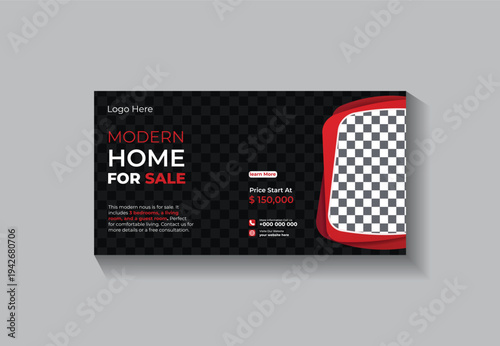 Real Estate Modern Home Facebook post image Template