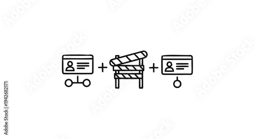 Organizational Structure Barrier and Connection Concept.