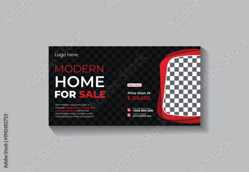 Real Estate Modern Home Instagram feed landscape Template