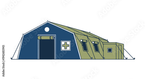 Emergency medical tent, field hospital, crisis response structure