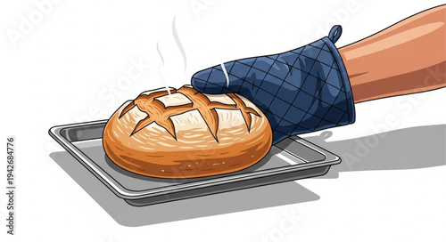 Freshly Baked Loaf of Bread.