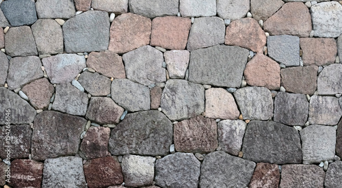 Detail of the outer wall of Kanazawa castle in Kanazawa, Japan