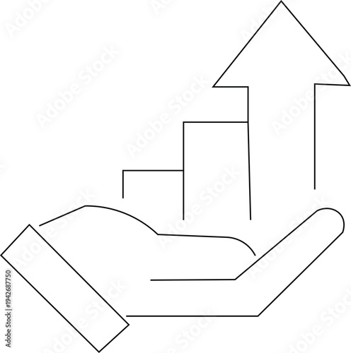 Hand drawing a house design illustration representing home architecture concept on white background