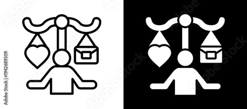 Life Balance whiteblack icon