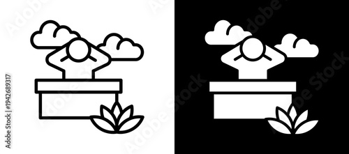 Stress Free whiteblack icon