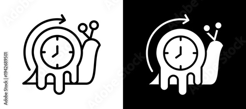 Slow Routine whiteblack icon