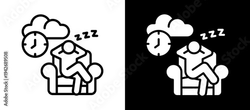Restful Living whiteblack icon