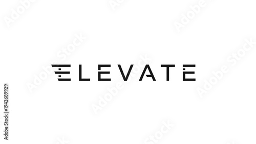 Modern Elevate Logo Design with Minimalist Typography.