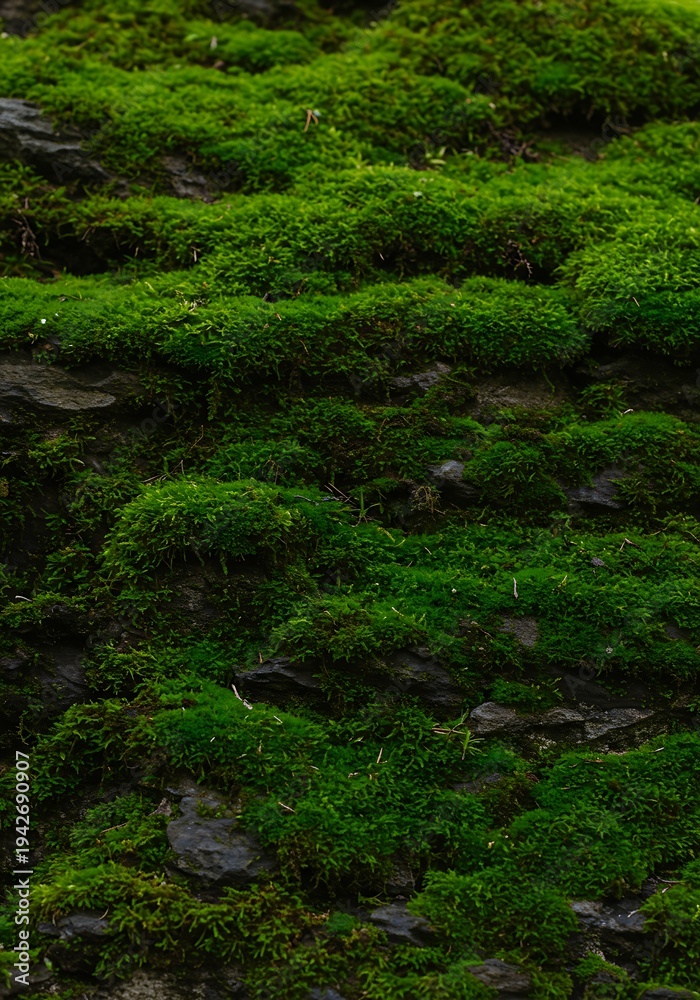 Obraz premium Emerald Embrace: A Mossy Tapestry