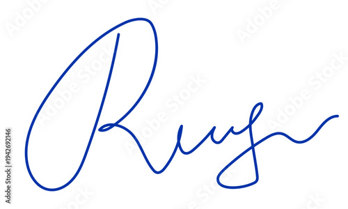 Abstract signature for business documents. Vector hand drawn autograph calligraphy sketch scribble