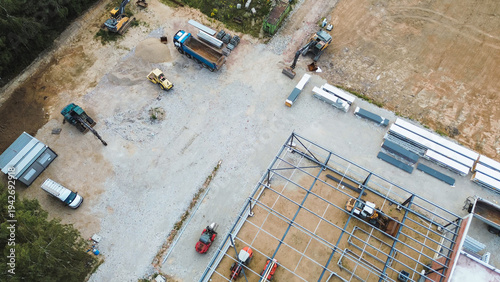 Wallpaper Mural New commercial structure being built near road Torontodigital.ca