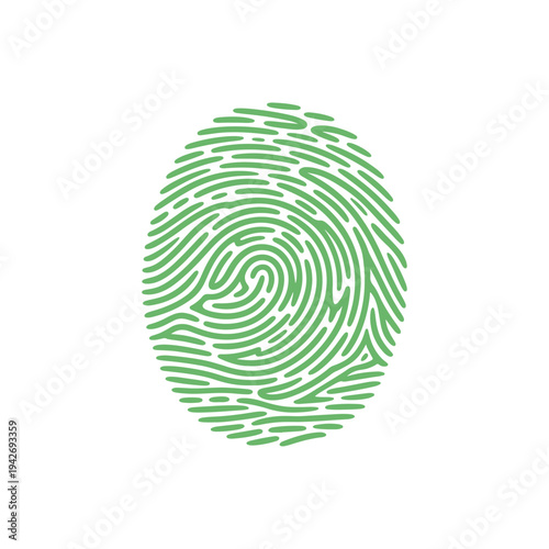 Fingerprint Scan Icon – Biometric Identity Verification Vector