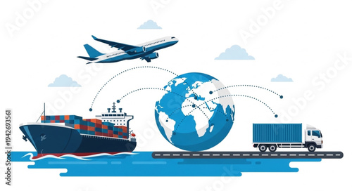 Global Logistics Shipping Transportation System.