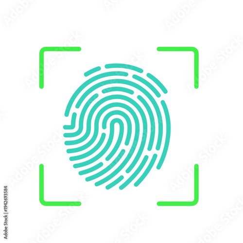Fingerprint Identity Icon – Digital Authentication Vector Symbol