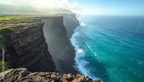 Dramatic Ocean Cliff Coastline