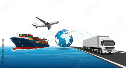 Global Logistics Shipping Cargo Transport.