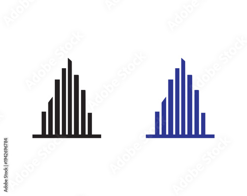 A couple of bar graphs shown side by side Vector, illustration