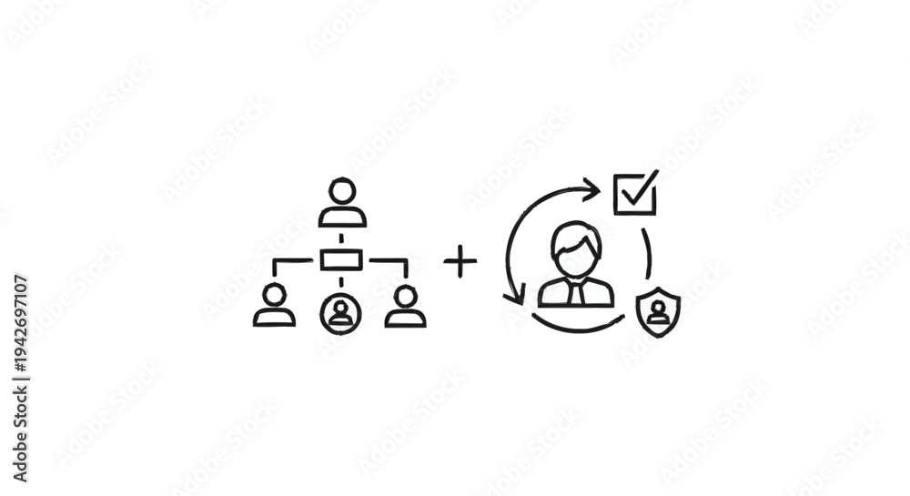 Fototapeta premium Organizational structure and workflow management for business success.