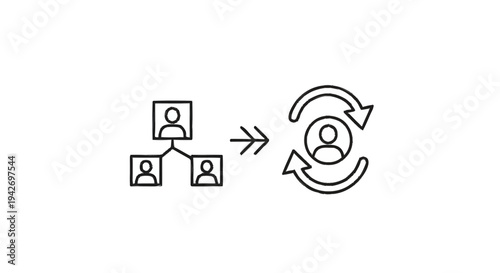 Organizational structure transformation into a dynamic workflow.