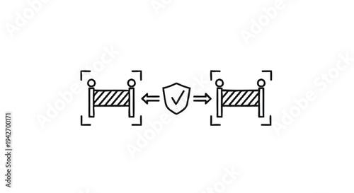 Secure Connection Between Two Points Icon.