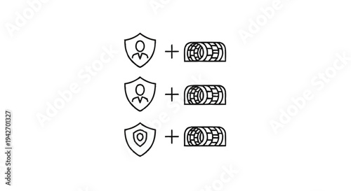 Security and Protection Icons Representing Safety and Assurance.