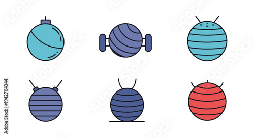 Therapy Ball Line art vector modern smooth artistic abstract