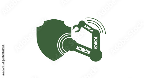Robotic Arm Protecting Shield Security Concept.