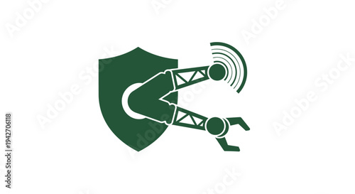 Robotic Arm Protecting Shield with Wireless Signal.