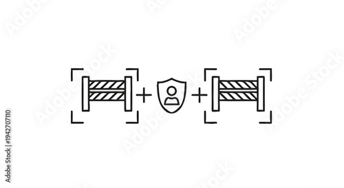 Secure Data Transfer and Personal Information Protection Concept.