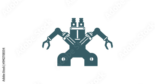 Robotic arms attached to a central industrial machine.