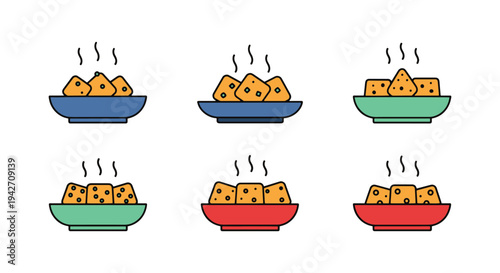 Stinky Tofu Line art vector clean colorful abstract