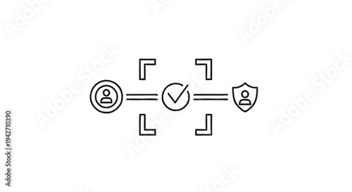 Process Flowchart with User and Security Icons.