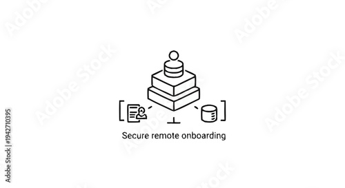 Secure Remote Onboarding Process Illustration.