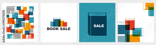 Book Sale set. Modern design.