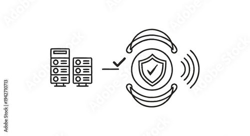 Secure Server Data Protection and Network Security Shield.