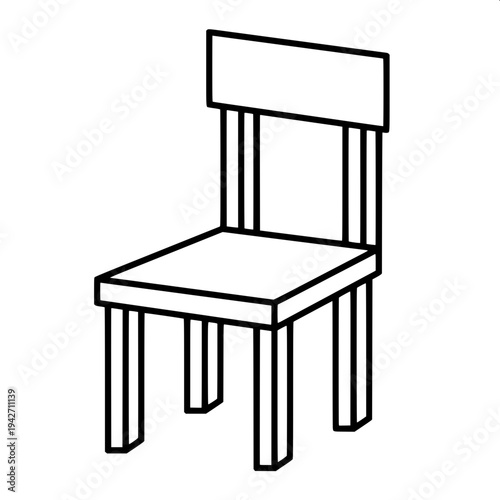 “Detailed black ink line illustration of a racing style gaming chair with headrest holes, curved back support, armrests and five wheel base, symmetrical front view, vector outline style.”