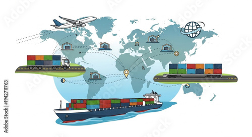 Global Shipping Logistics and Transportation.